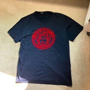 Versace Embroidered Medusa Tee